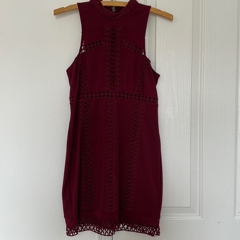 Free People Burgundy Dress